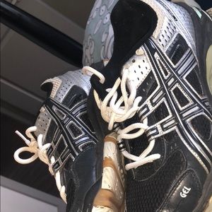 Black and Silver Asics